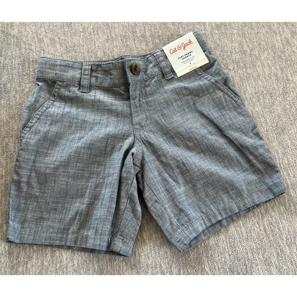 Cat & Jack Other - Cat & Jack Boys Flat Front Shorts Size 5 Adjustable‎ Waist Knee Length Blue New